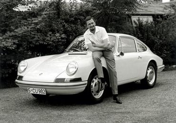 F. A. Porsche junto ao 901, que ganharia as ruas com o nome 911